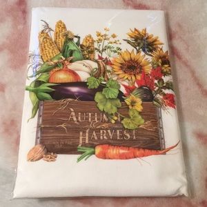 Autunm Harvest Flour Sack Kitchen Towel NWT 30X30”